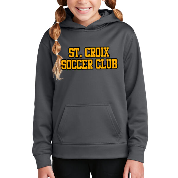 Sport-Tek® Youth Sport-Wick® Fleece Hooded Pullover - Applique Logo Thumbnail