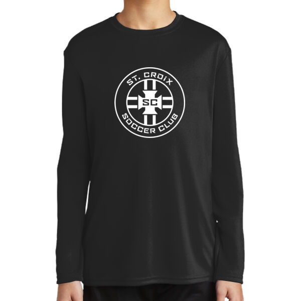 Port & Company ® Youth Long Sleeve Performance Tee - Printed Logo Thumbnail