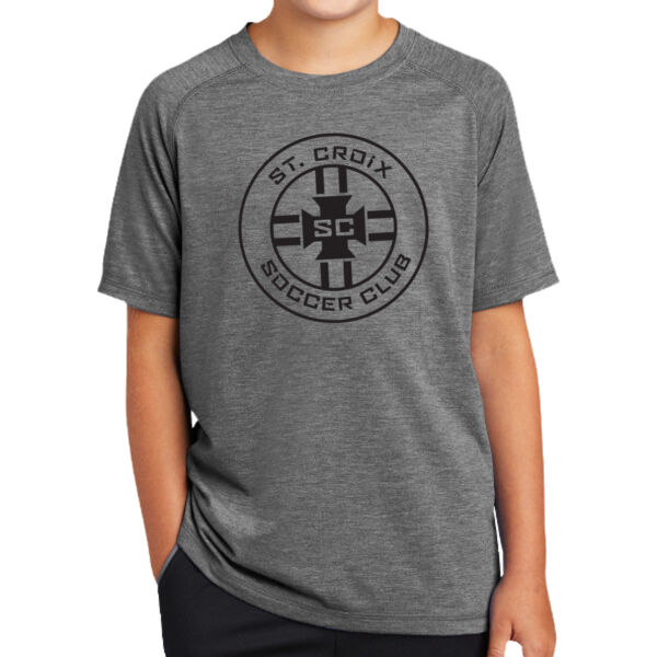 Sport-Tek ® Youth PosiCharge ® Tri-Blend Wicking Raglan Tee - Printed Logo Thumbnail