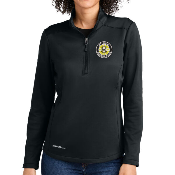 Eddie Bauer Women's Smooth Mid Layer Fleece 1/2 Zip - Embroidered Logo Thumbnail
