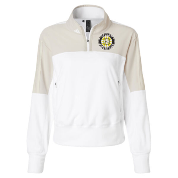 Adidas Women's Fleece Quarter Zip Pullover - Embroidered Logo Thumbnail