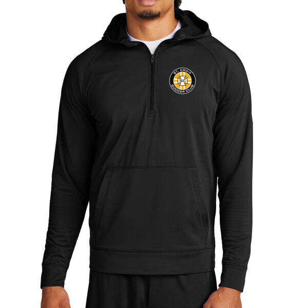 **CLOSEOUT ITEM** Sport Wick ® Stretch 1/2 Zip Hoodie - Printed Logo Thumbnail