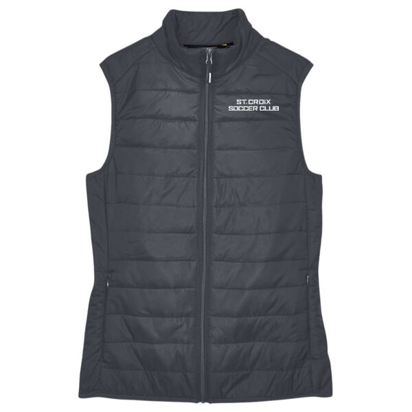 Women's Prevail Packable Puffer Vest - Embroidered Logo Thumbnail