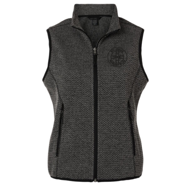 Women's Jasper Jacquard Fleece Vest - Embroidered Logo Thumbnail