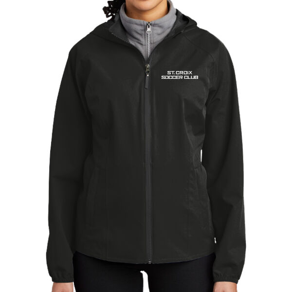 Port Authority® Women's Essential Rain Jacket - Embroidered Logo Thumbnail