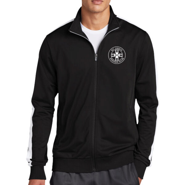 Sport-Tek® Tricot Sleeve Stripe Track Jacket - Embroidered Logo Thumbnail
