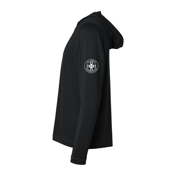 Men's Lightweight Quarter-Zip Hooded Pullover - Printed Logo Thumbnail