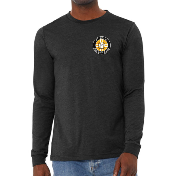 BELLA+CANVAS® Unisex Heather CVC Long Sleeve Tee - Printed Logo Thumbnail